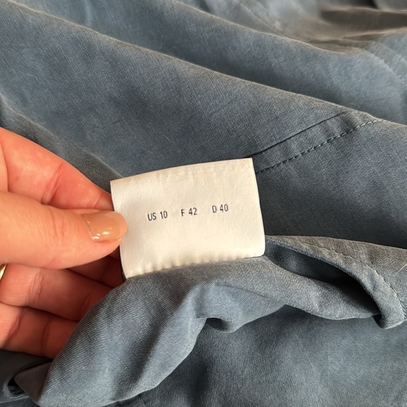 Akris Punto Mini Belted Elegant Blue Dress - Picture 10 of 10